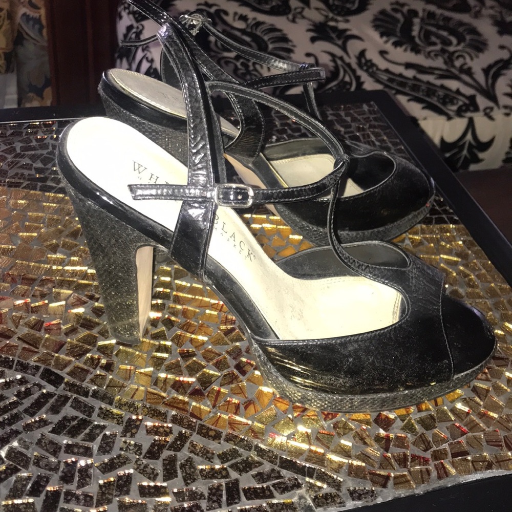 White House Black Market t-strap dressy heels